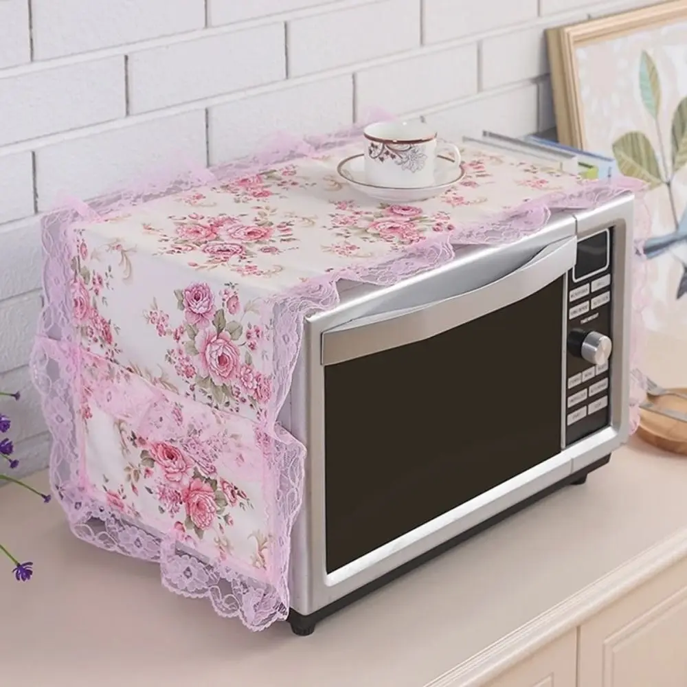 

Пылезащитный чехол для холодильника с цветочным узором, пылезащитный защитный чехол для стиральной машины, моющийся с карманом для хранения, чехол для устройства