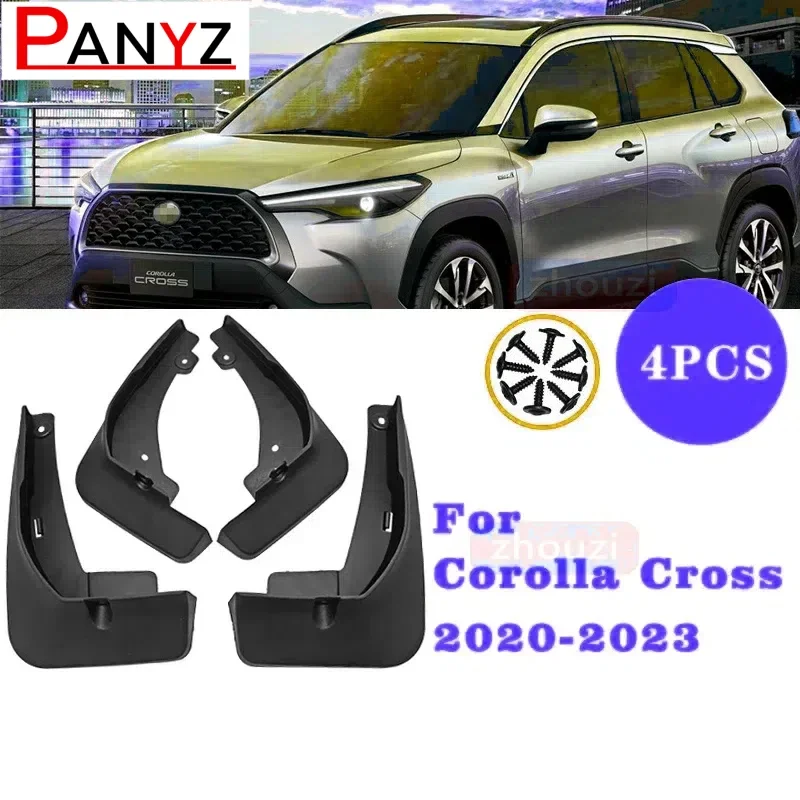 Mud Flaps For Toyota Corolla Cross 2020 2021 2022 2023 Splash Guards Fender MudFlaps Front Rear Mudguards Car Accessories