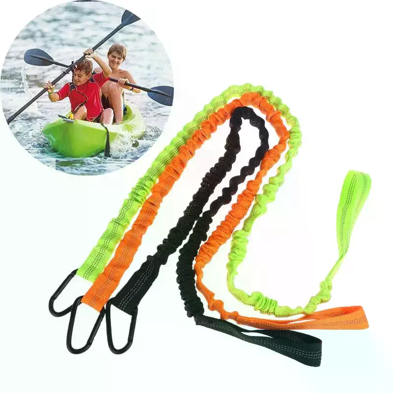1Pcs Reflect Light Fixed Slurry Inflatable Boat Fishing Buckle Surfboard Traction Parts Kayak Paddle Anti Drop Elastic Rope