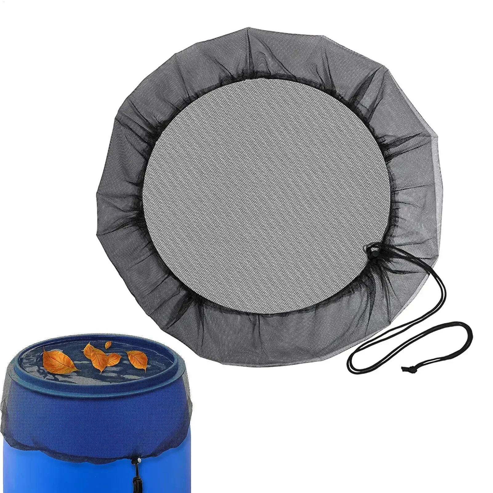 Rain Barrels Screen Water Bucket Covers,Rainwater Collector Tank Net Cover,Rain Water Collection Bucket Netting with Drawstring