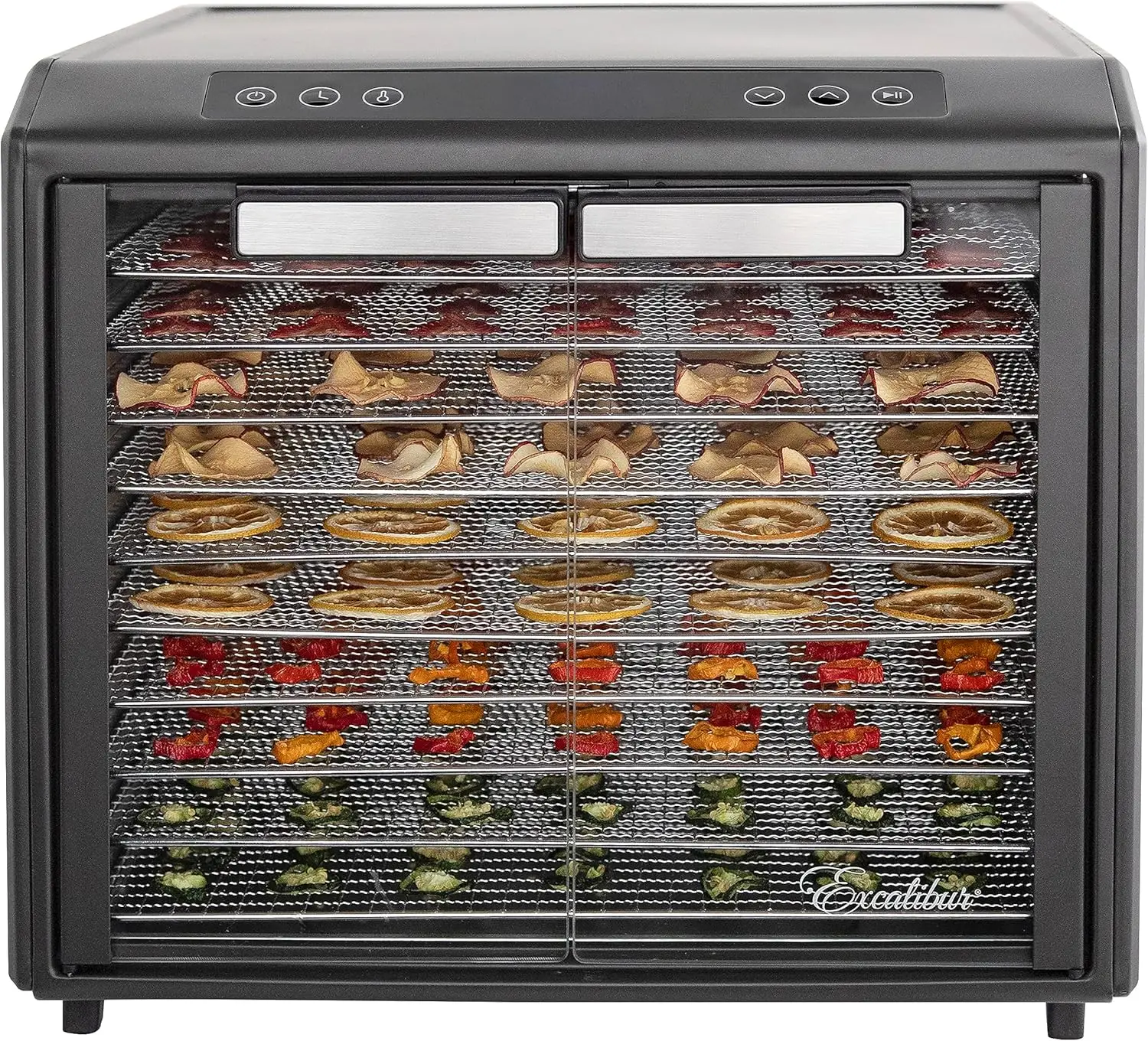 Food Dehydrator Select Series 10-Tray with Adjustable Temperature Control Includes Chrome Plated Drying Trays