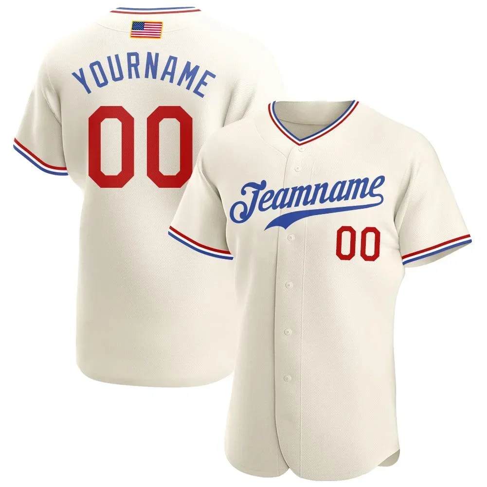 Custom Baseball Jersey Full Sublimated Team Name/Numbers Make Your Own Soft Breathable V-neck Shirts for Men/Kids Outdoors Game