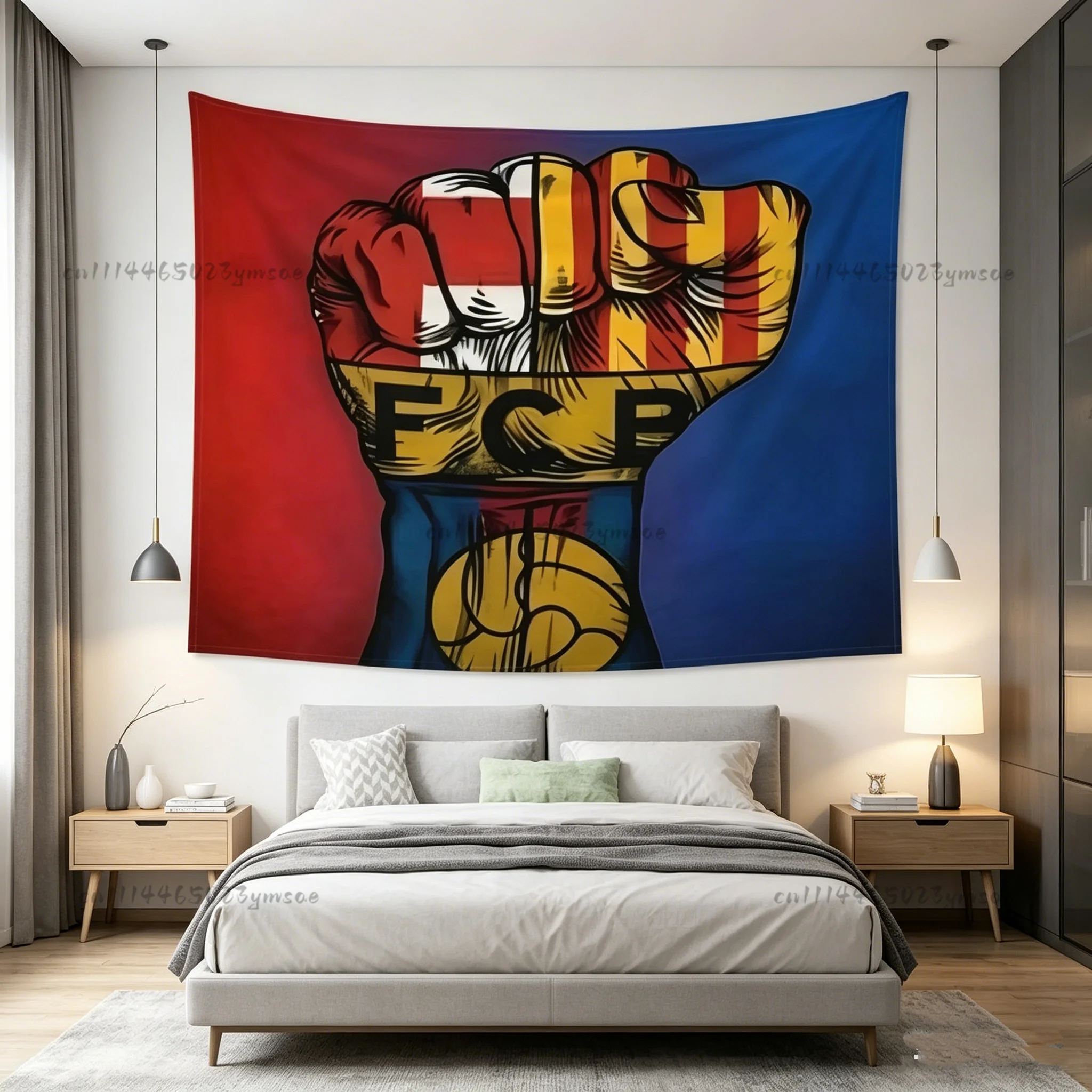 Headboard Room Decor  Wall Tapestry C-CR7 Inverted Golden Hook Cool Tapestries Football Fans Bedroom Wall Hanging Backdrop Cloth