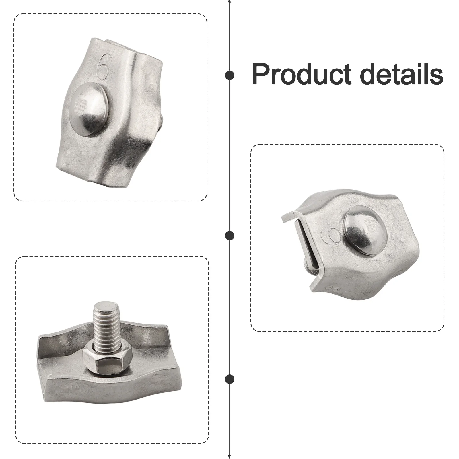 

Outdoor Setups As Shown In The Picture Wire Rope Connector Stainless Steel Wire Rope Clamp High Locking Stability