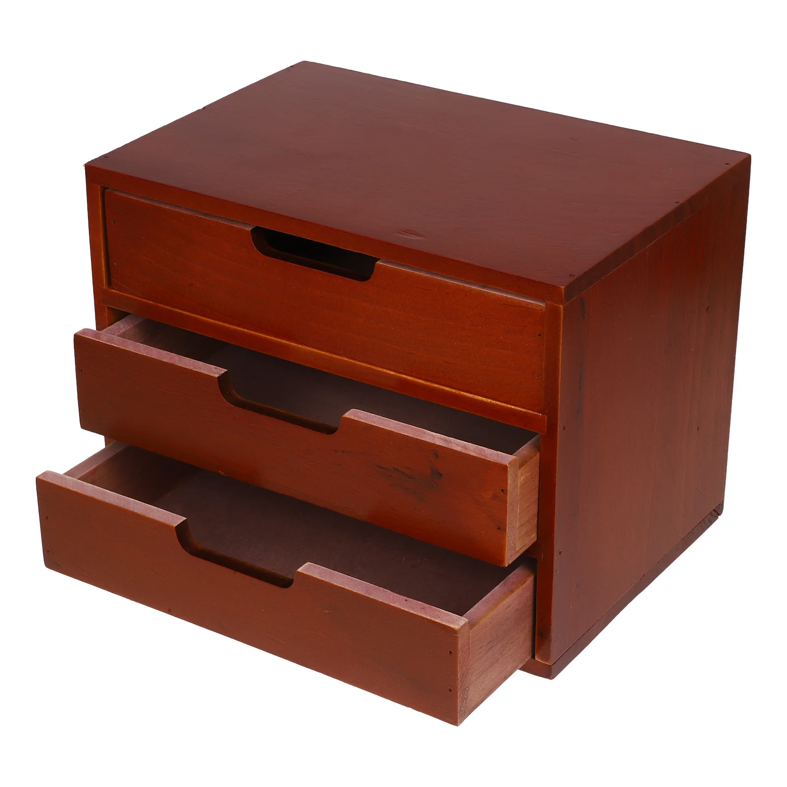 

Multi-Layer 3 Tier Desk Organizer Wooden Desktop Storage Box for Makeup Brushes Jewelry Office Supplies Desktop Organizer with