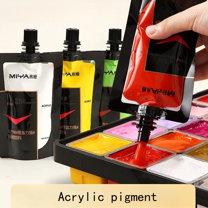 80ml Acrylic Pigment Waterproof Sun Protection Without Fading Canvas Stone Wood Ceramic Wall Painting Graffiti DIY Decoration