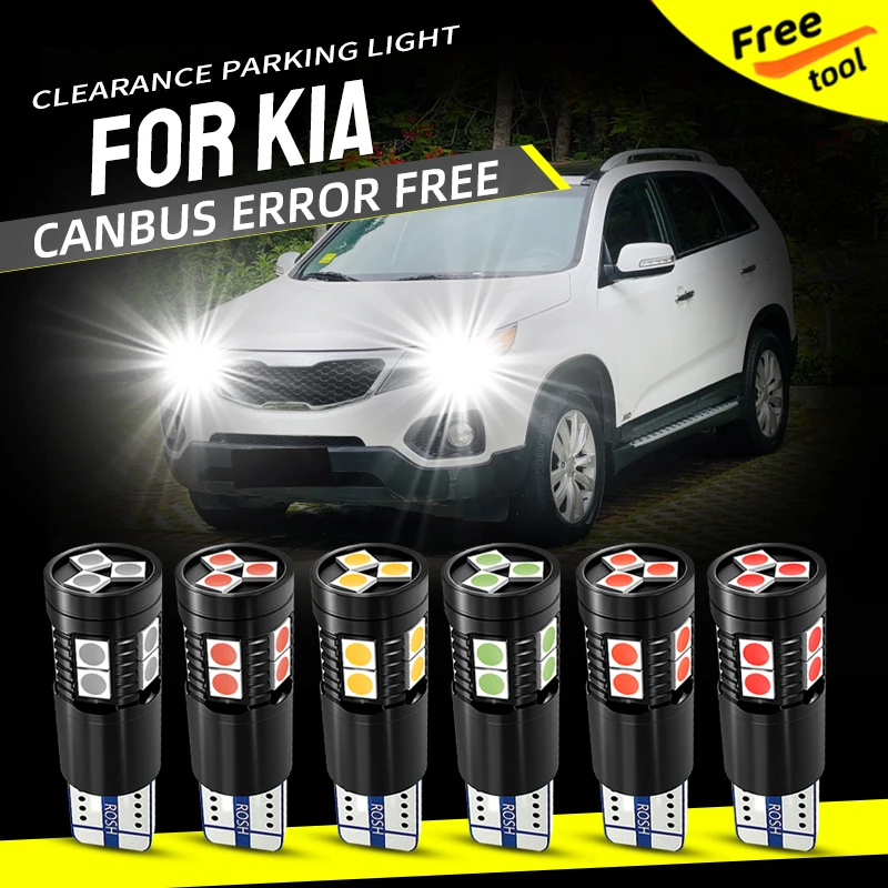 2×T10 LED Clearance Side Marker Parking Lights Bulbs W5W For Kia Cerato LD/YD Picanto Rio Sorento Sportage Ceed SW/JD/CD Carens