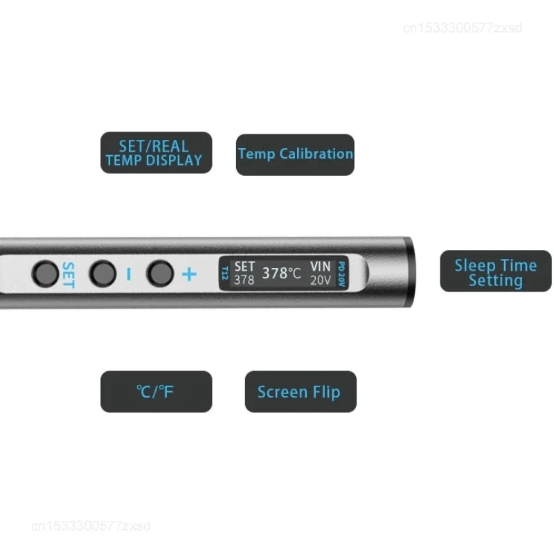 Xiaomi T12 PD 5-20V 65W Portable Electric Soldering Iron CNC Metal Body Temperature Adjustable Soldering Station Kit Heat Pencil