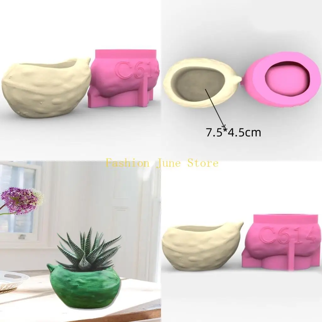 

N5KA Planter Silicone Molds Creative Flower Pots Epoxy Resin Mould for DIY