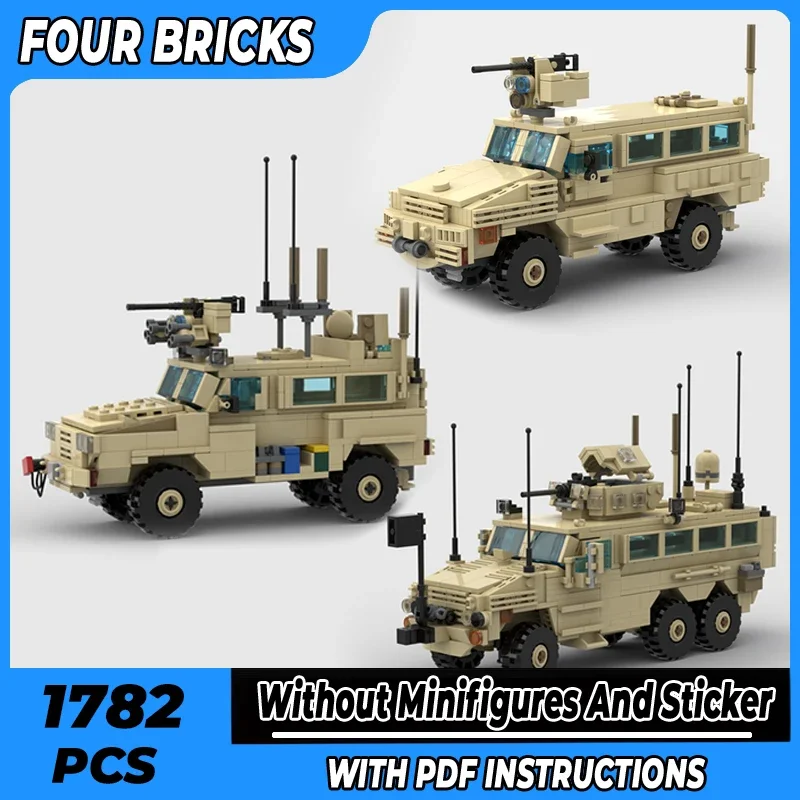 

Moc Building Bricks Military Car Model Battlefield Transport Vehicle Technology Modular Blocks Gifts Toys For Child DIY Assembly