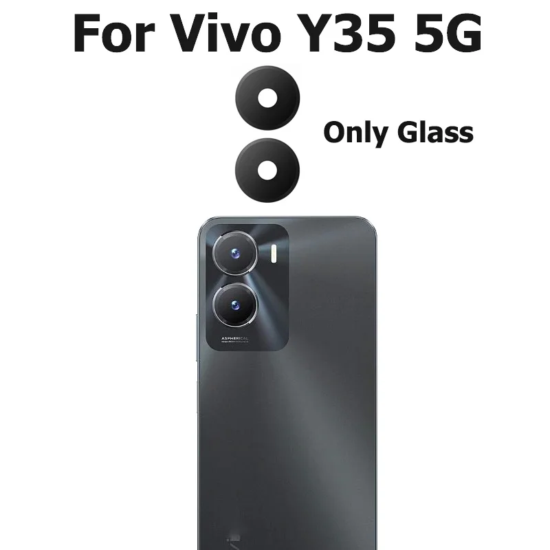 Rear Back Camera Glass Lens For Vivo Y35 5G With Adhesive Sticker Replacement Repair Parts