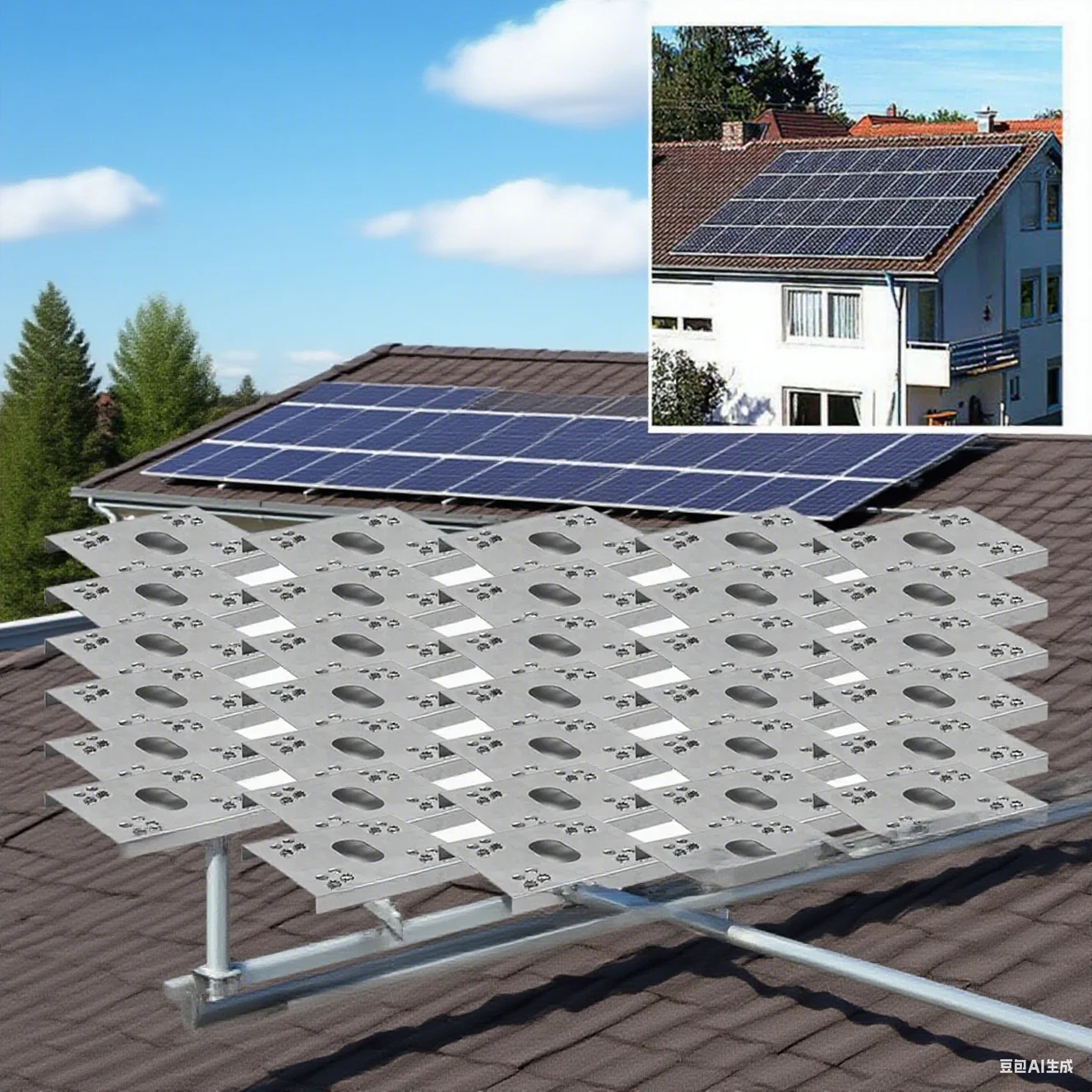 Photovoltaic Grounding Plate C-Shaped Steel Photovoltaic Conductive Sheet Stainless Steel For Photovoltaic Settings Roofs Sheds