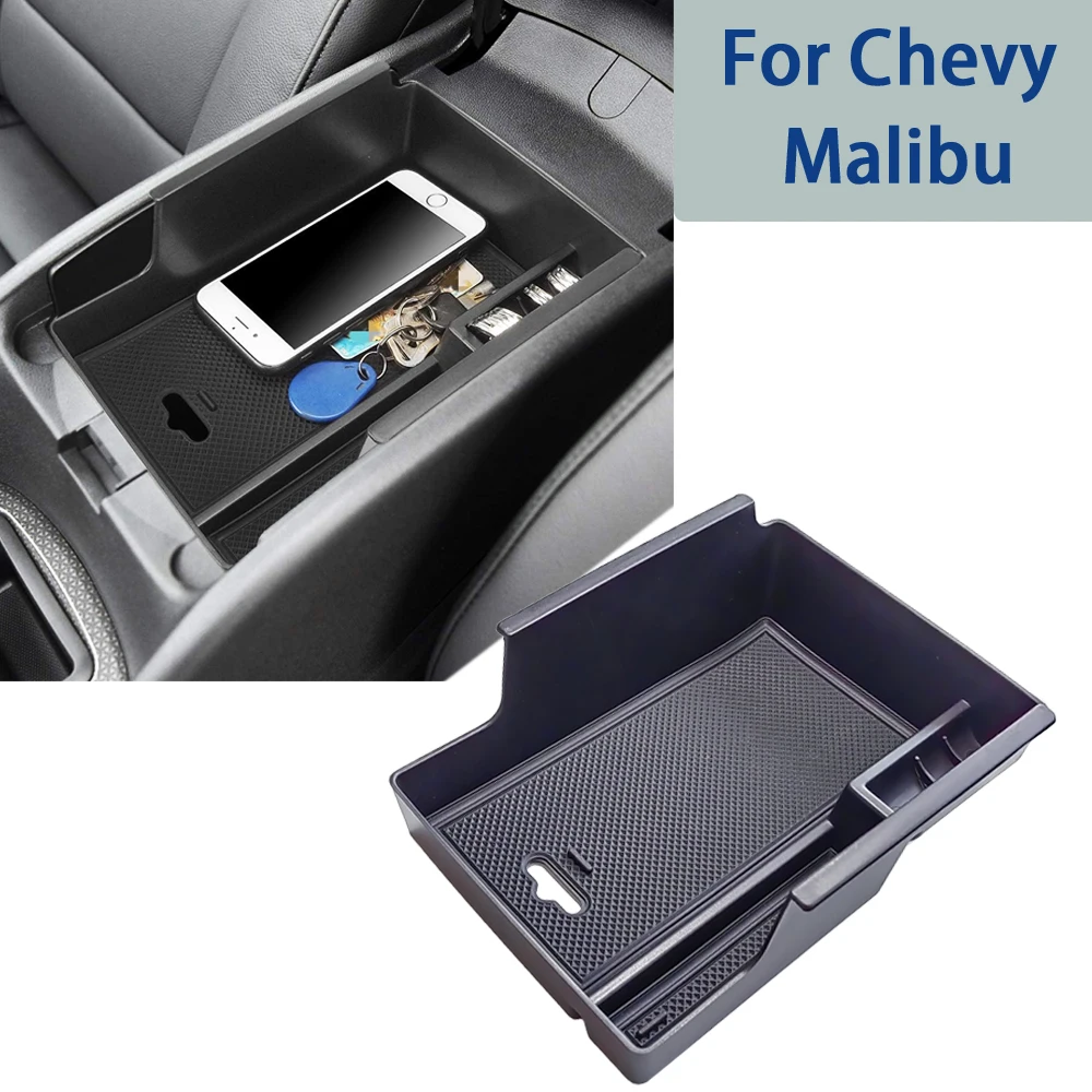 

Center Console Organizer Tray For Chevrolet Chevy Malibu 2016 2017 2018-2023 Armrest Storage Box Bin Container Car Accessories