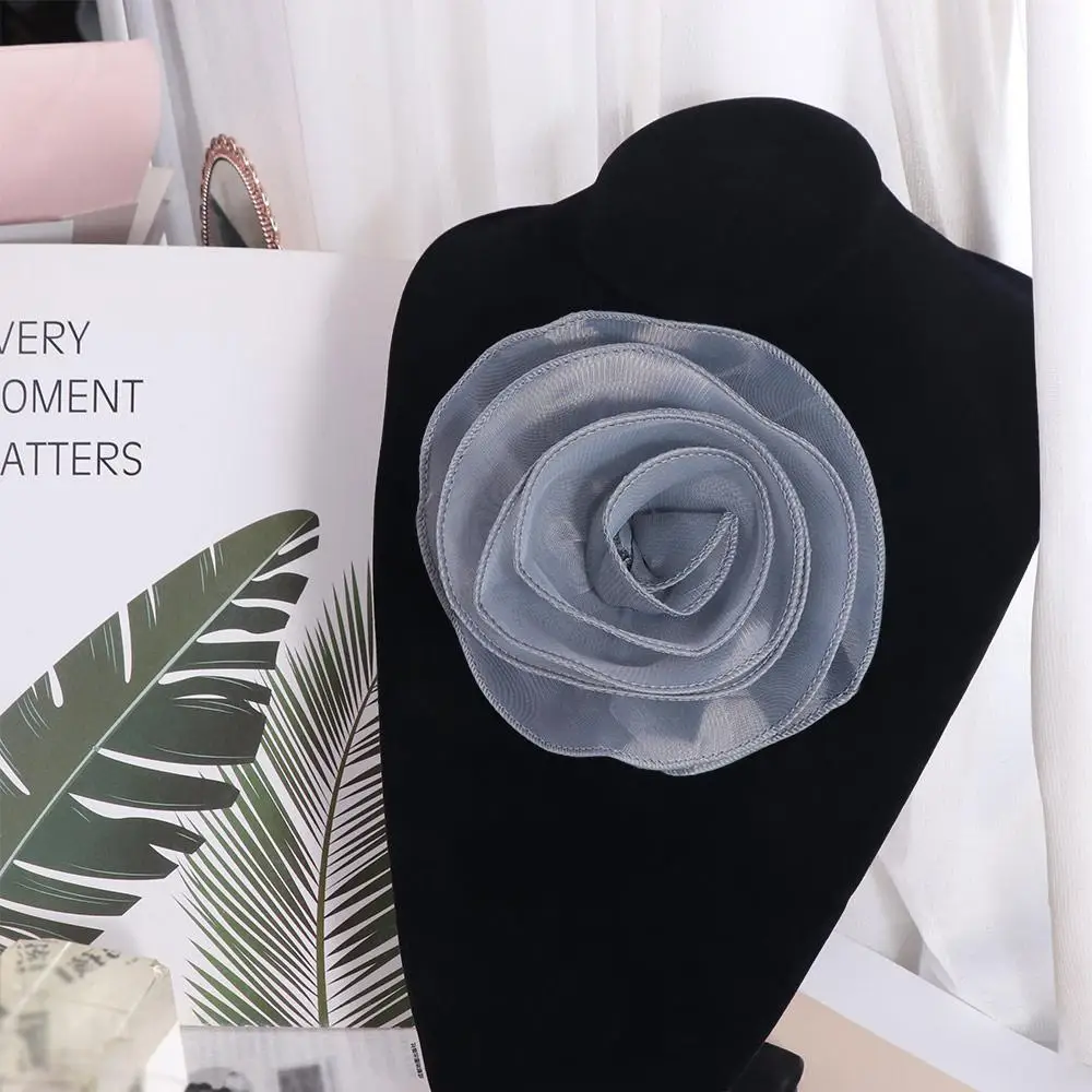 Multi-layer Organza Large Flower Patch 3D Chest Flower Clothing Patch Handmade Brooch Accessories Clothes Appliques Sewing