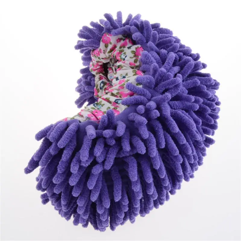 1pc Lazy Mop Slippers Unisex Microfiber Slippers Floor Cleaning Mop Wipe The Floor Men And Women House Dusting Slippers