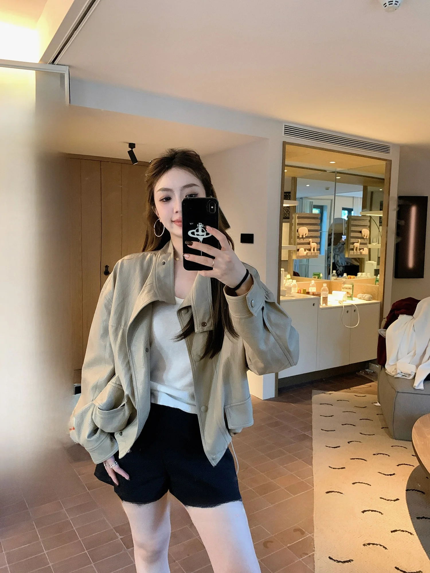 

Женские твидовые шорты с высокой талией, новые, утягивающие, А-силуэт, удлиняющие ноги, повседневные, для работы, однотонные