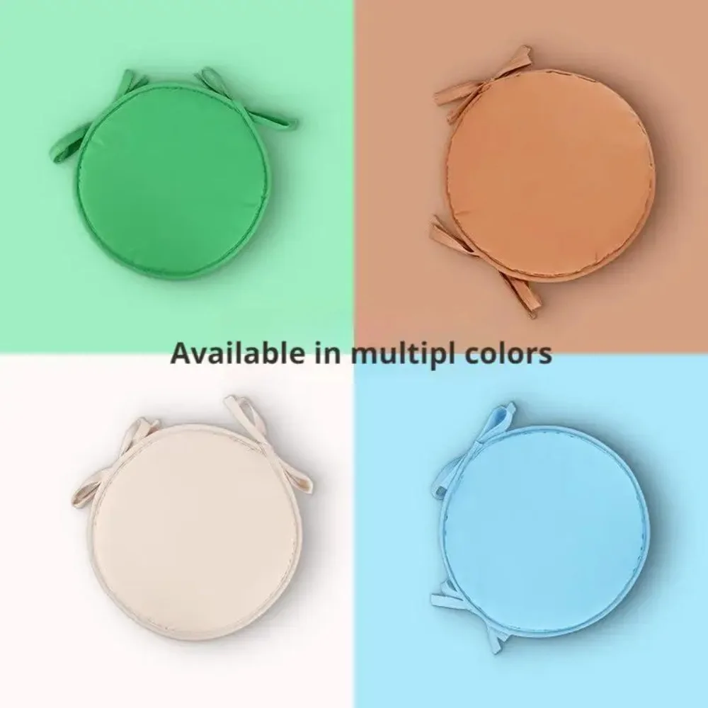 Thickened Sponge Round Chair Pad Washable 30*30CM Stool Cushion Candy Color With Drawstring Seat Pad Cover