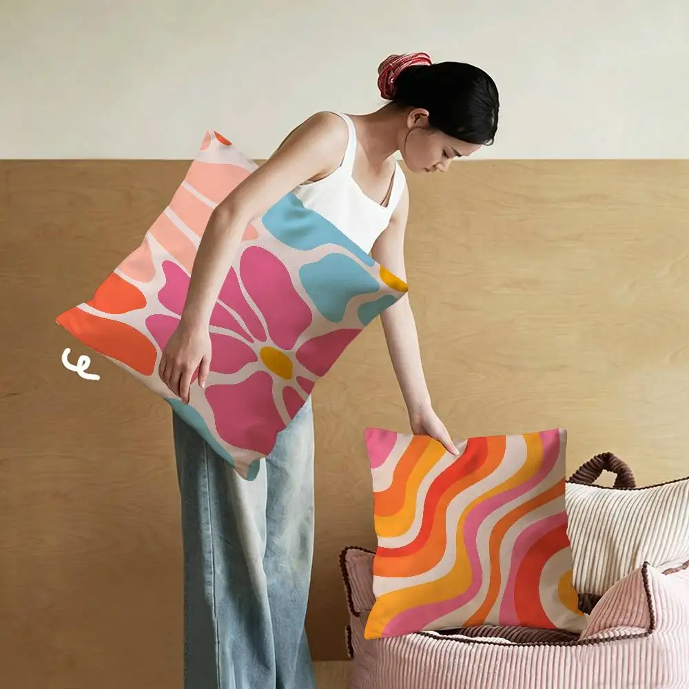 Art Abstract geometric Cushion Cover Car Throw Pillow Case For Sofa Car Christmas Gift 40x40cm 45x45cm