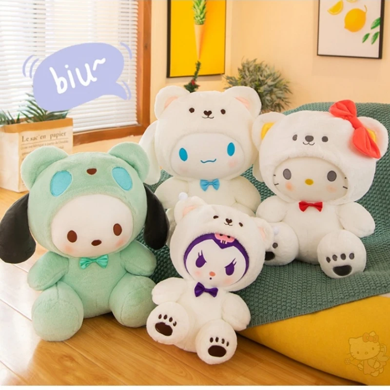 

New Sanrio Kuromi Plush Doll Cute Cinnamoroll Melody Stuffed Plush Toys Birthday Gifts Christmas Present Desktop Decoration