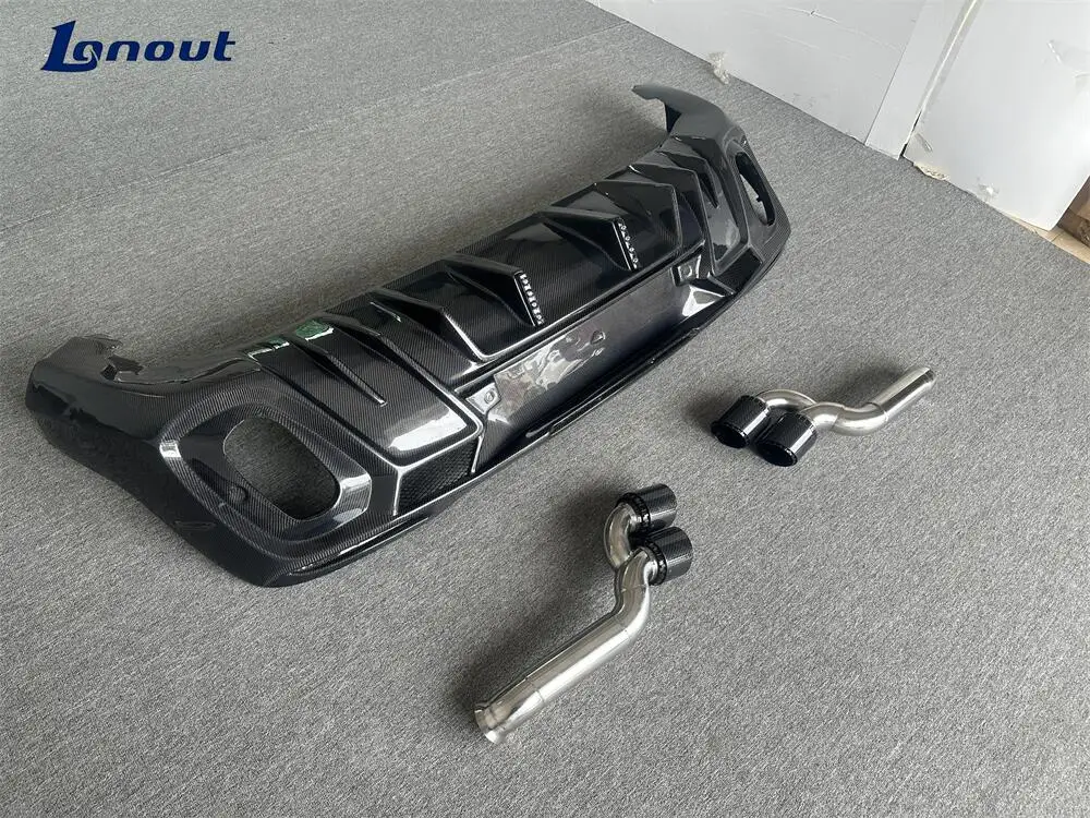 Carbon Fiber Rear Lip 2019-2023 for AMG GLE 53 GLE43 Car Bumper Diffuser Lip Upgrade to BS Style
