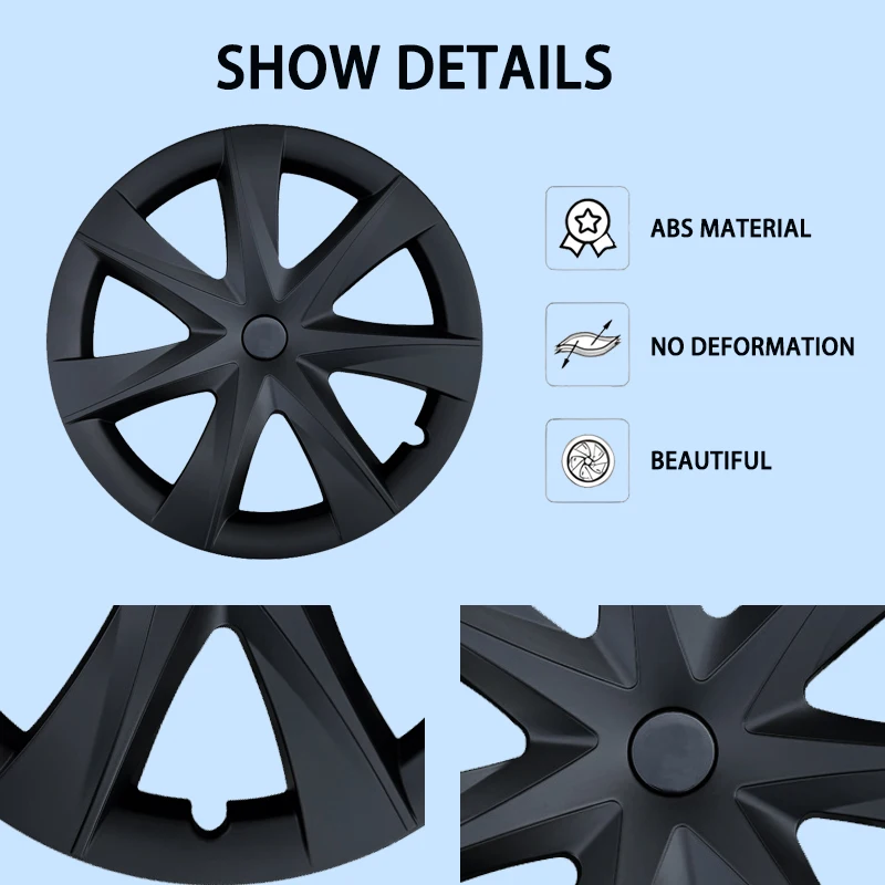 4PCS Hub Cap for Tesla Model Y 19 Inch Hubcap2018-2024 Performance Wheel Cap Full Rim Cover for Gemini Wheel Parts  Accessories