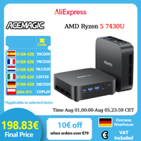 ACEMAGIC K1 Mini PC AMD Ryzen 5 7430U 16GB DDR4 512GB M.2 SSD Windows 11 Pro Mini Computer WiFi 6 BT 5.2 4K Triple Display