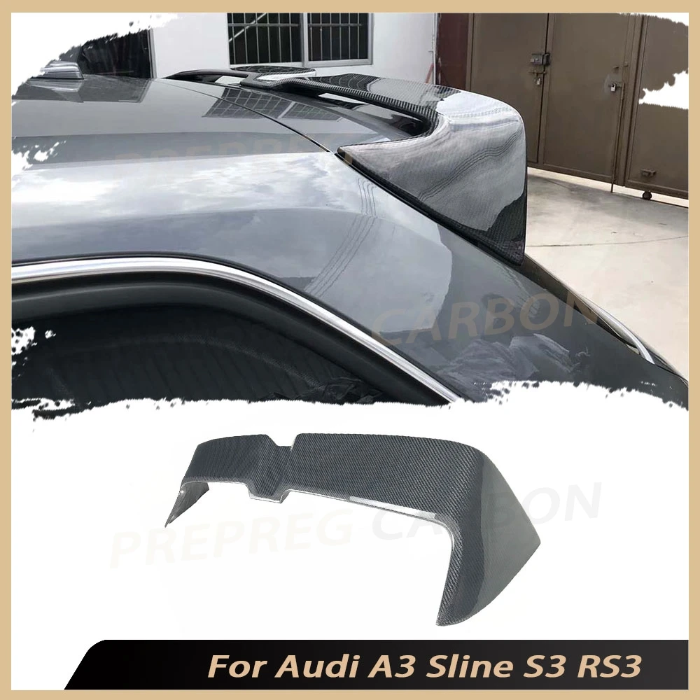 

Carbon Fiber Rear Roof Spoiler Window Wing for Audi A3 Sline S3 RS3 Type 8V Hatchback 4 Door 2014 2015 2016 2017 2018