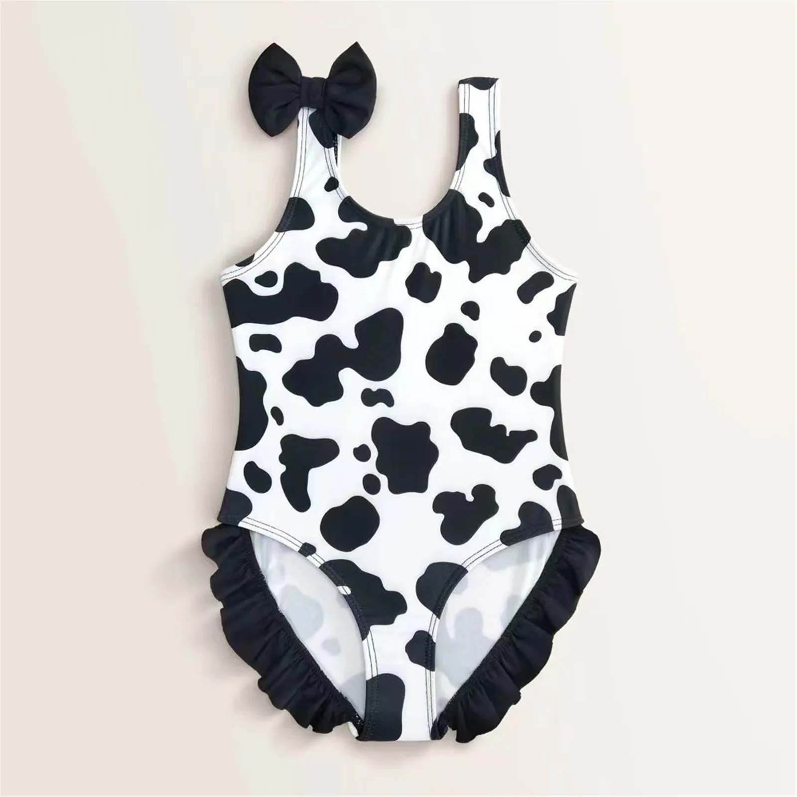 

2t Bathing Suit Toddler Girls Toddler Girl Swimsuit Sport Cow Prints Bow Bikini Rulffle Bathing Suit Briefs Toddle Swim Wear