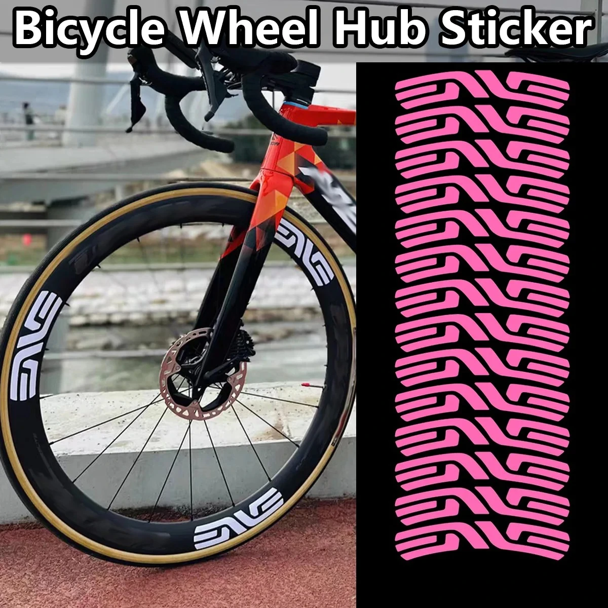 1 ensemble d'autocollants réfléchissants pour jantes de vélo, vinyle imperméable et anti-rayures pour la décoration et la protection des roues de VTT, accessoire de cyclisme