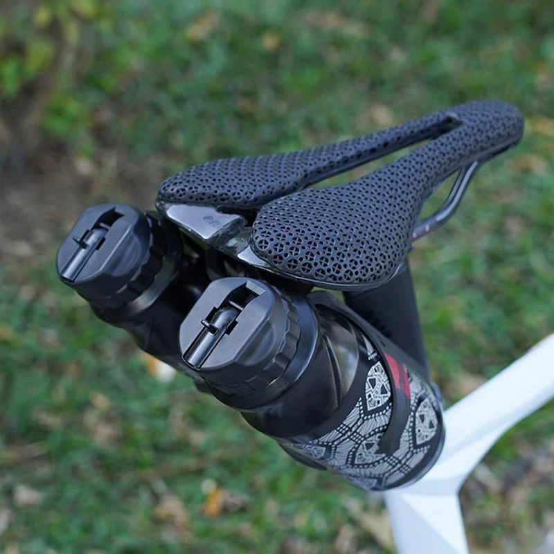 Aluminum Alloy Bike Water Bottle Cage Mount Adapter Lightweight Extension Bracket for Mountain Road Bicycle Saddle Compatibility