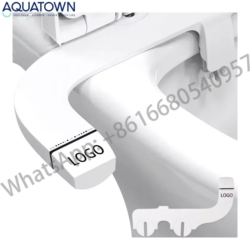 Modern ABS Self-Cleaning Bidet Toilet Seat Attachment with Vertical Spray Floor Mounted for Bathroom Use