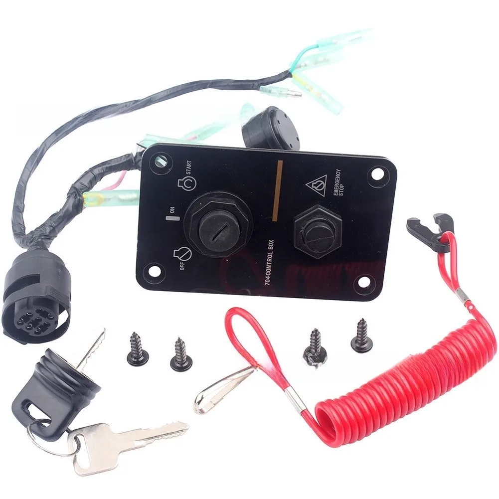 2pcs Ignition Panel 704-82570-08-00 10pin For 2-Stroke Motor 30-200HP Control Box Replacement Marine Part