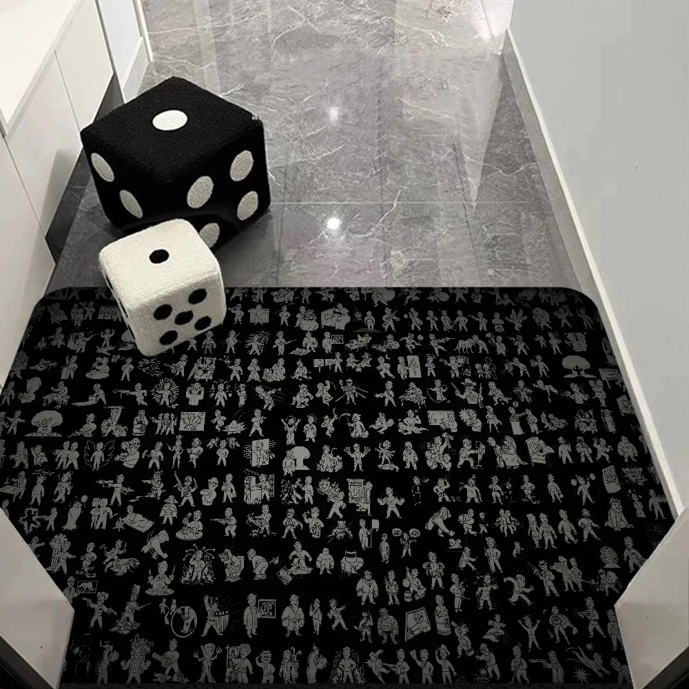 F-Fallout Hallway Carpet Non-Slip Laundry Room Mat Laundry Decor Balcony Child Living Room Toilet Rug