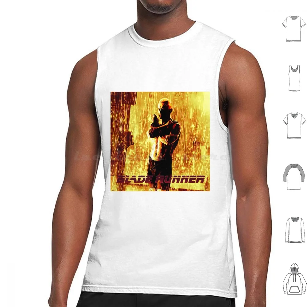 دموع في المطر تانك القمم سترة بلا أكمام فيلم فيلم جرافيك بليد روي دموع في المطر الروتجر هوير تشغيل 2049 باتي #1