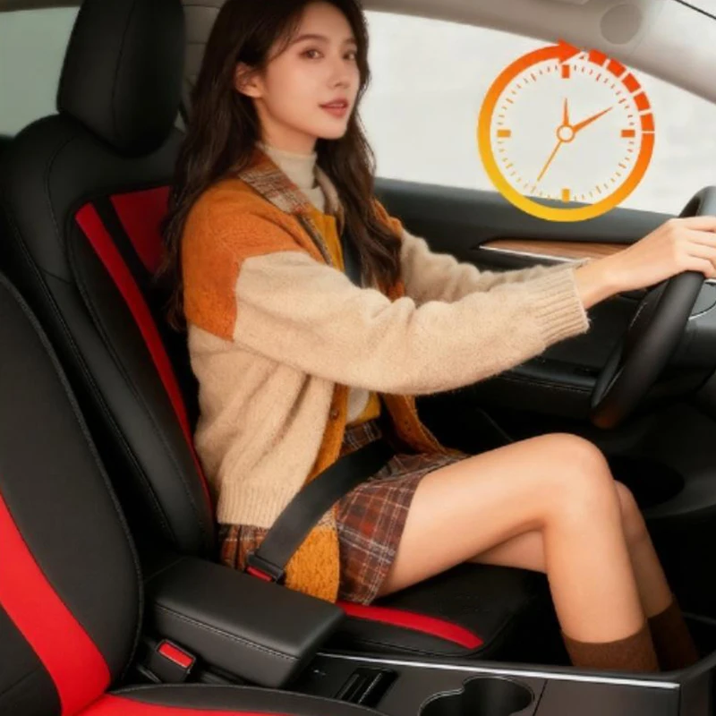 2025 جديد سيارة التدفئة وسادة مقعد 4-سرعة قابل للتعديل الشتاء العالمي سيارة التدفئة وسادة مقعد الخريف والشتاء غطاء مقعد دافئ #6