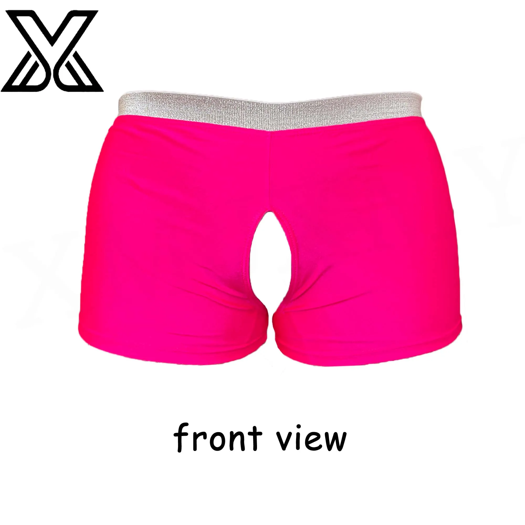 

XMJXMY Men's sexy open cut underwear, swimming trunks, beach pants, flat cornered pants, men's charm