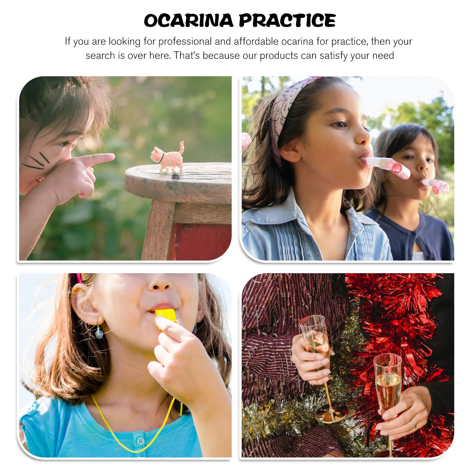 

Portable 6-Holes Ocarina Creative Musical Instrument Beginner Practice Durable Beautiful Sound Ceramic 6-Holes Ocarina