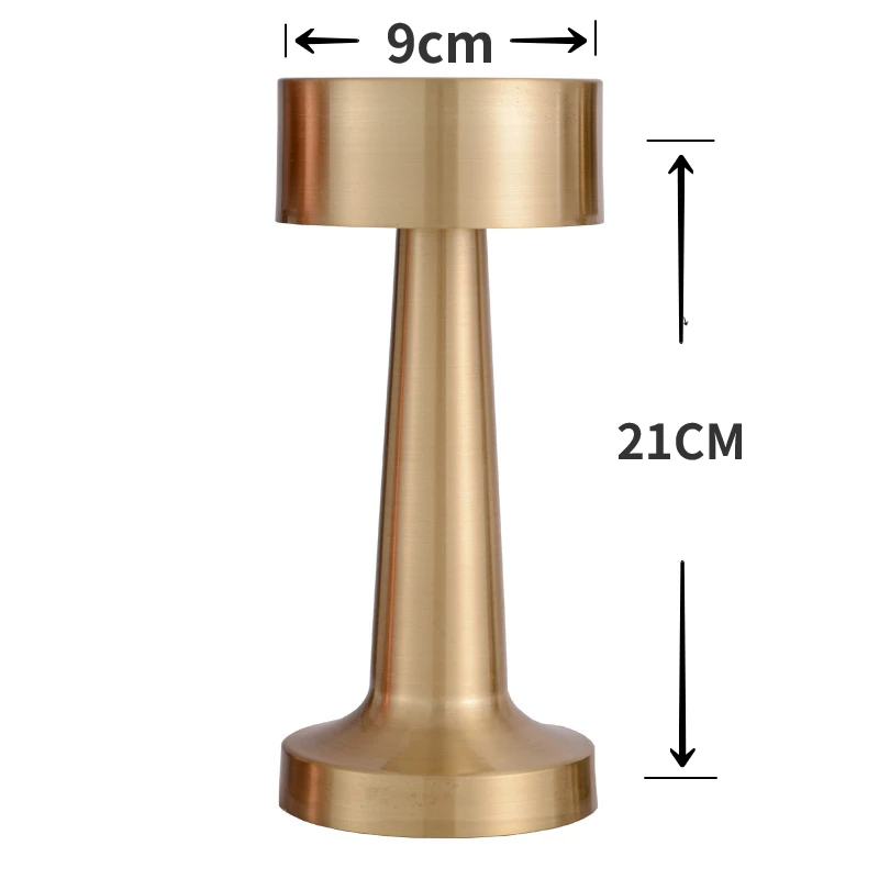 Lámpara LED de Metal para escritorio, luz nocturna de ambiente para cafetería, Bar, sala de estar, dormitorio, decoración moderna, mesita de noche, carga USB
