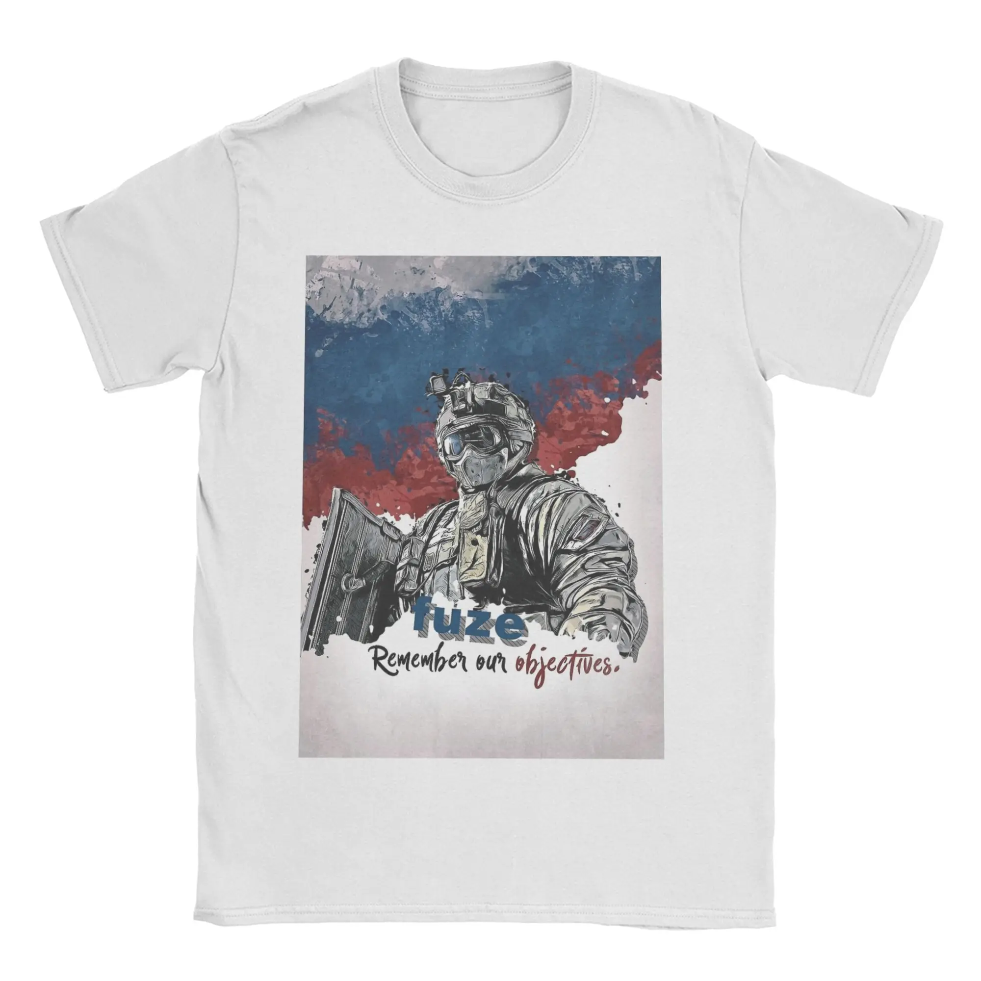 Men Women's Six Siege Operator Fuze Design  Gaming Art T Shirts  Cotton Clothing Vintage Round Collar Tees Original T-Shirt