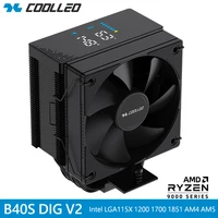 COOLLEO B40S DIG V2 pantalla Digital refrigerada por aire procesador de radiador advertencia de temperatura Lntel LGA1700 115X 1200 1851 AMD AM4 AM5