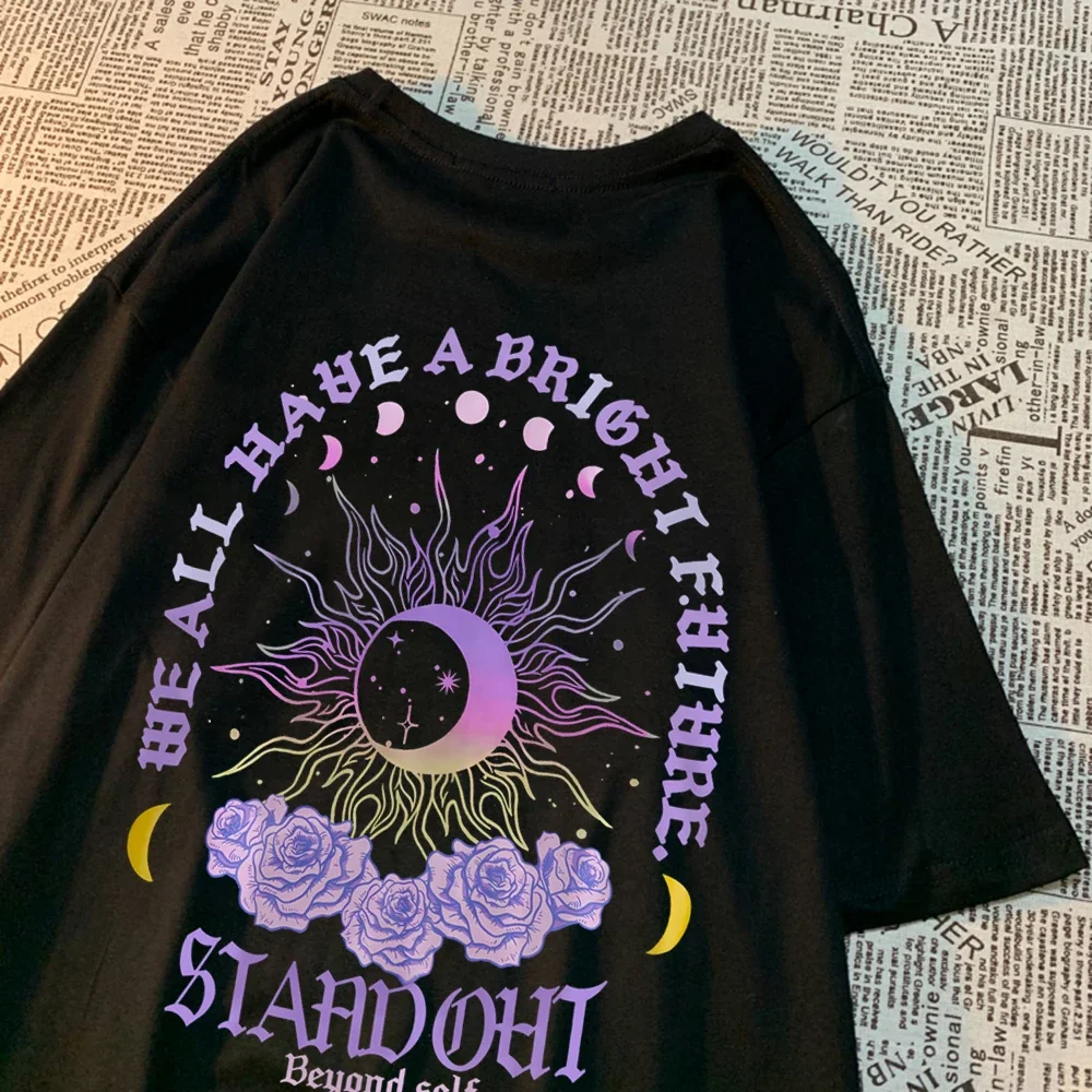 We All Have A Bright Future Stahd Out Beyond Self T Shirts Women  Tshirt Street Couple Summer Soft T Shirtse Graphic T Shirts