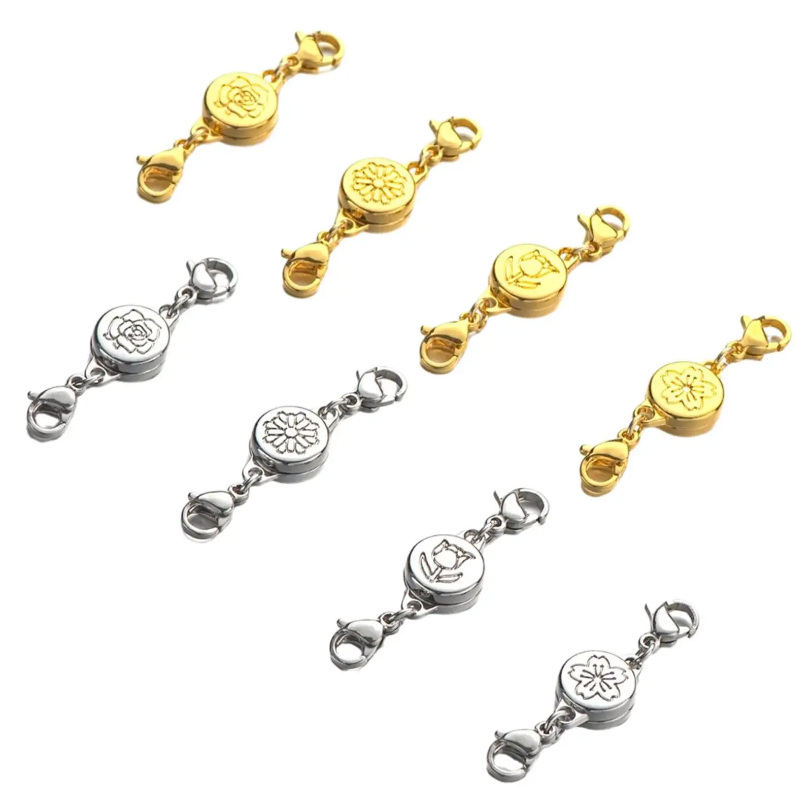 Locking Magnetic Clasp Closures DIY Lobster Clasps Silver Golden Converters