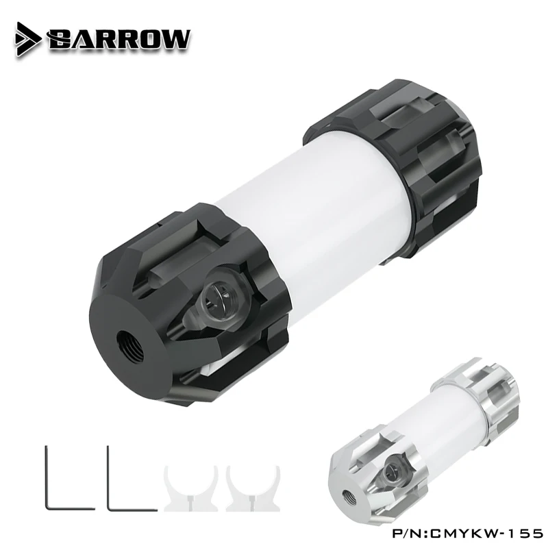 

Barrow CMYKW Iceberg Series Virus-T Reservoirs Aluminum Alloy Cover + Acrylic Body Multiple Color Spiral 155/205/255mm