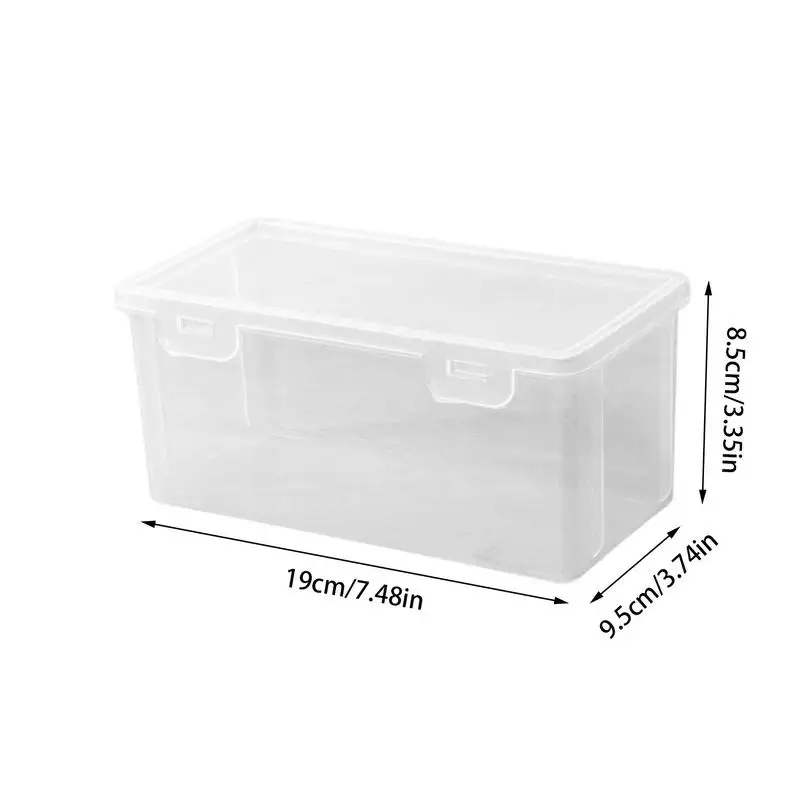 Clear Pencil Box Kids Pencil Organizer Box for Pens Storage Hard Pencil Case Crayon Box with Lids Multifunctional Pen Case Clear