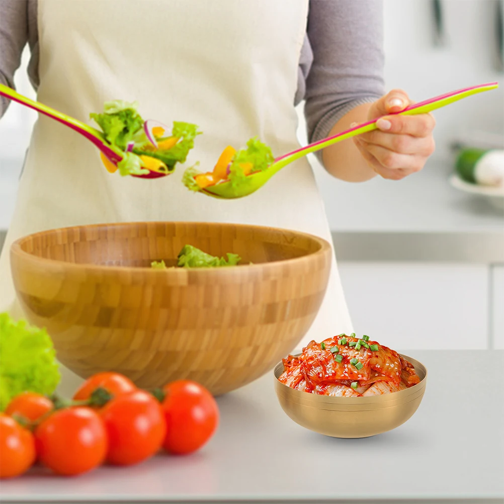

Stainless Steel Rice With Lid Multi Purpose Korean Style Soup Dessert Snack For Kitchen Restaurant Food Prep Storage