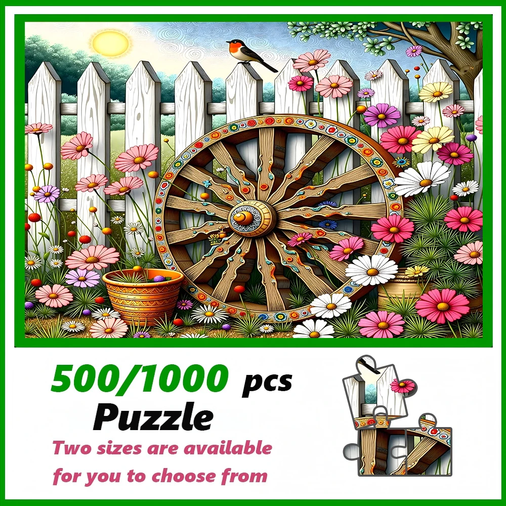 

A high-quality 500/1000-piece puzzle, perfect for adults, is a fun family game that helps relieve stress and is great for birthd