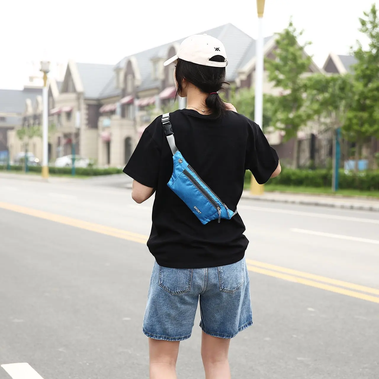 Multifunction Man Waist Bag Nylon Chest Pack for Women Running Belt Sports Bag Moblie Phone Bags Pouch Pocket Travel Chest Bag