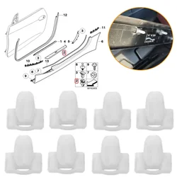 10X Car Door Sill Kick Plate Strip Clips Accessories 51471840960 for BMW E30 E32 E34 E36 E38 E39 E46 Z4 E81 E82 E84 E63 E64 E65