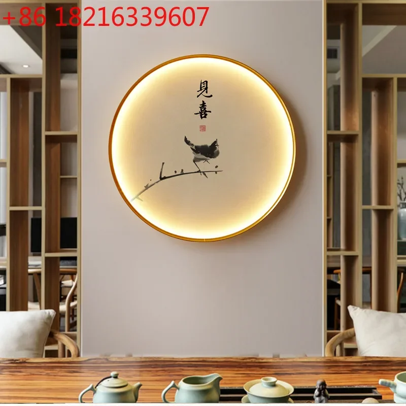 wall painting at  entrance of the house means good to see and happy, and the luminous LED decorative painting with lights