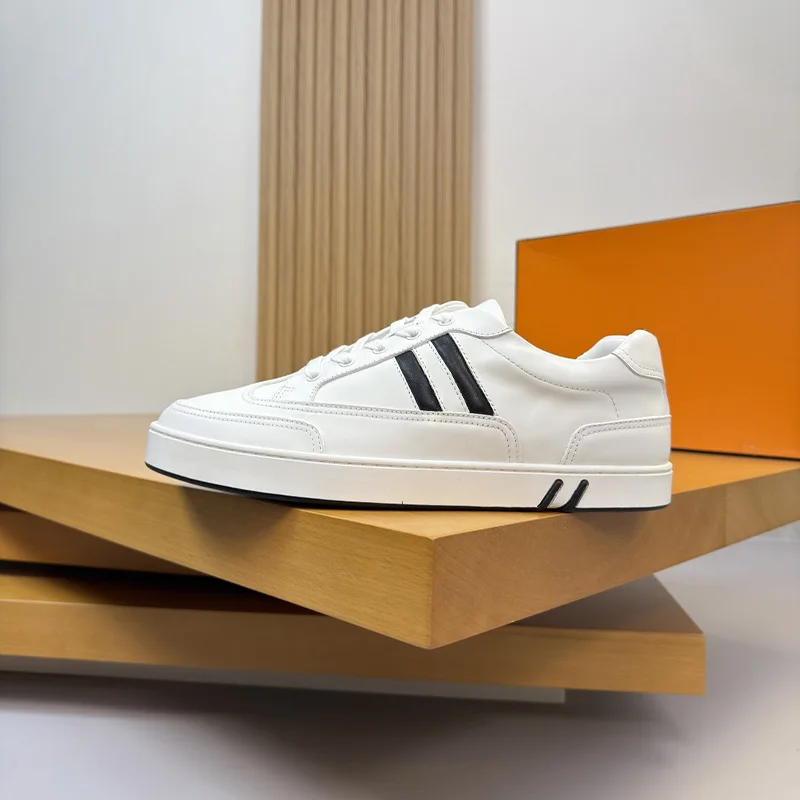 

Мужские кроссовки класса люкс от бренда H, повседневная обувь из натуральной кожи премиум-класса, комфортные прогулочные туфли с амортизацией, высококачественная модная обувь